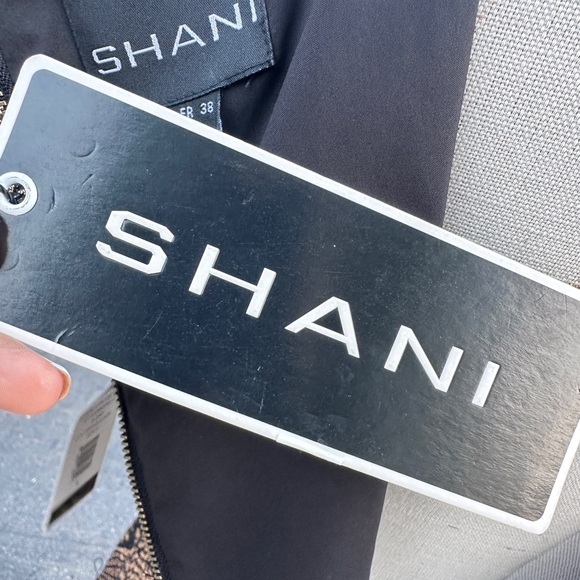 FOCUS by Shani Metallic Jacquard A-Line Dress size 6 - Picture 11 of 13